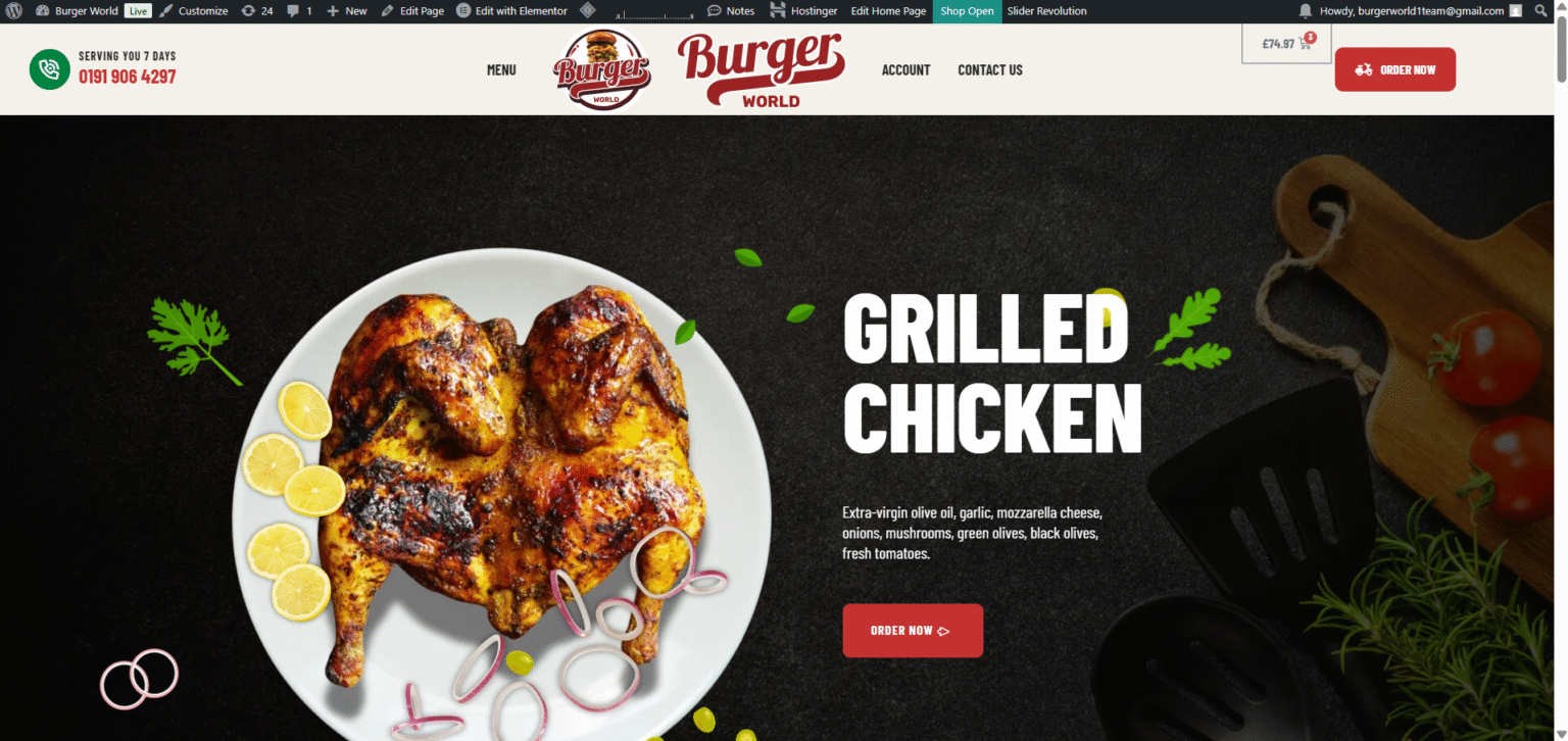 Burger woreld website