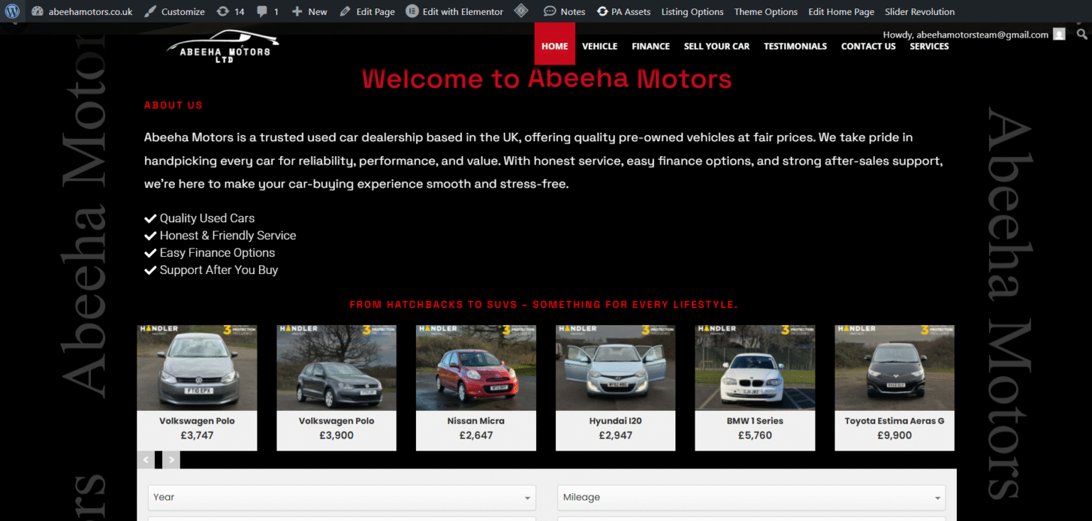 Abeeha Motors Final Website Section 2