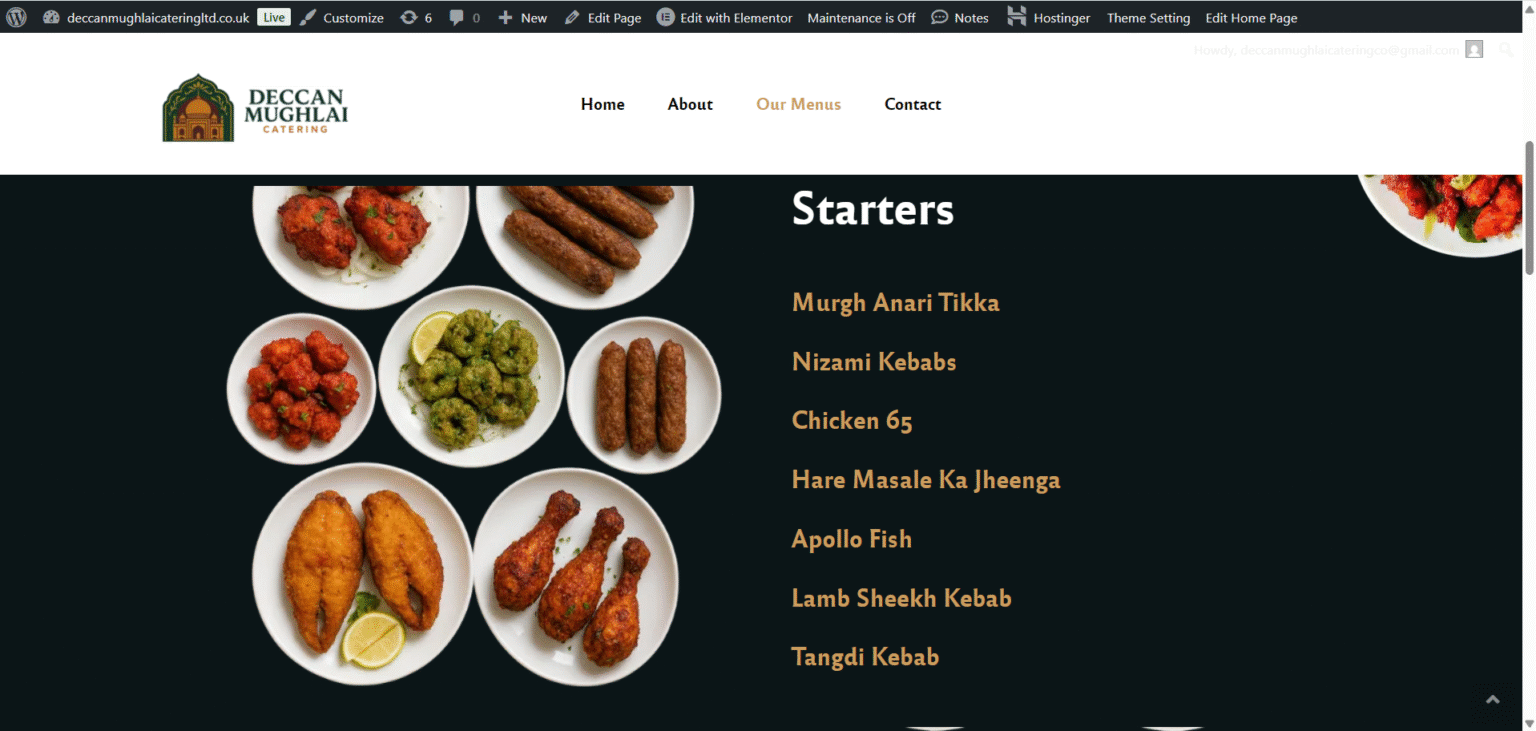 Deccan Mughlai Website Our Menu Section 2