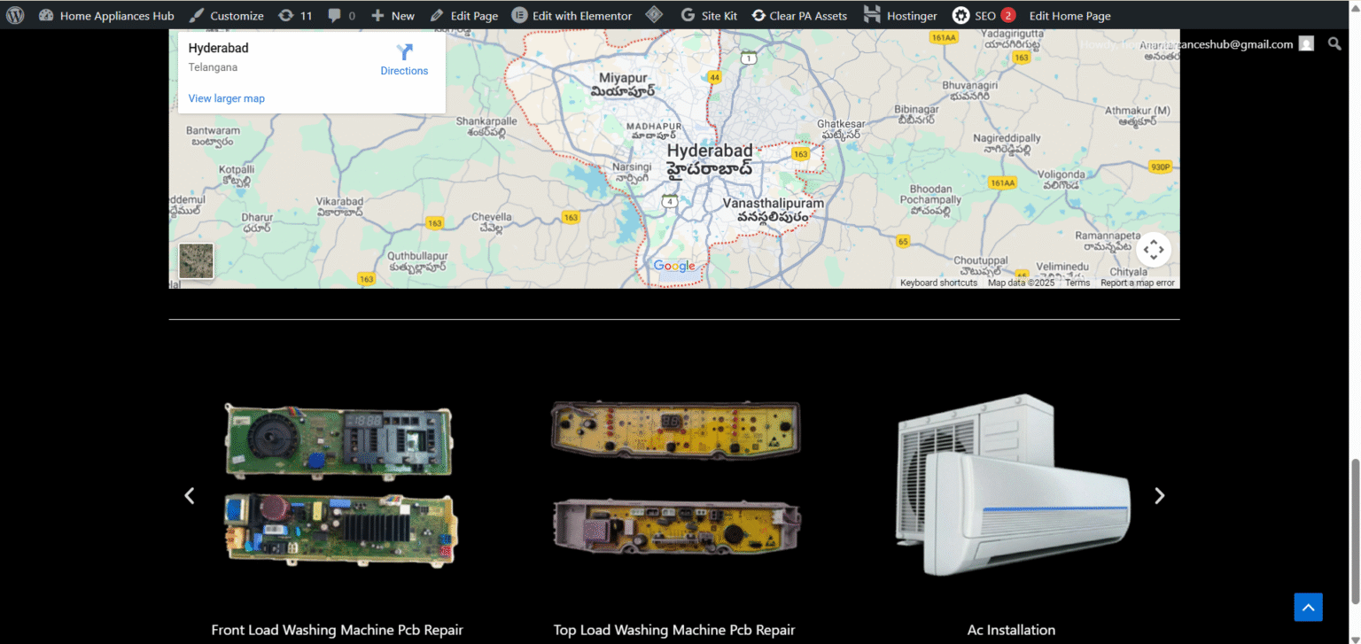 Home Appliances Hub Website Section 5