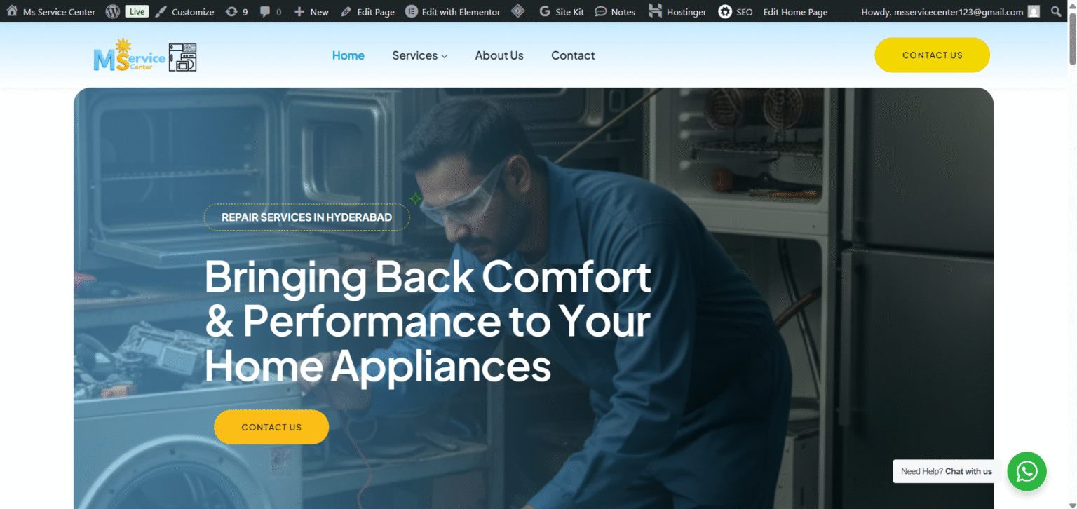Ms Service Center Website