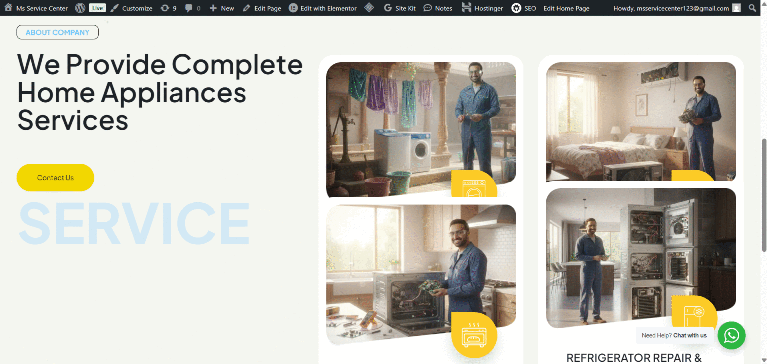 Ms Service Center Website Services