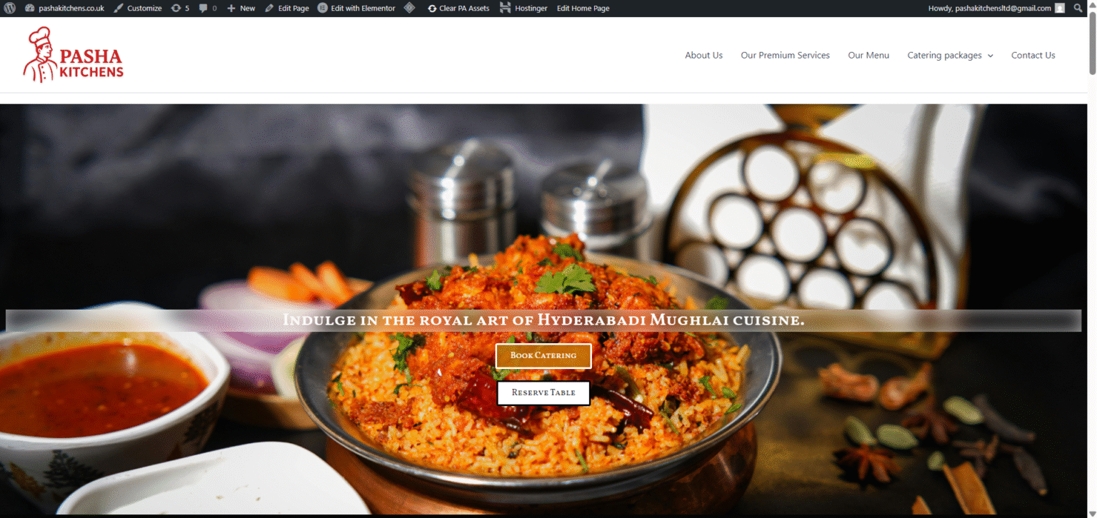 Pasha Kitchens Website