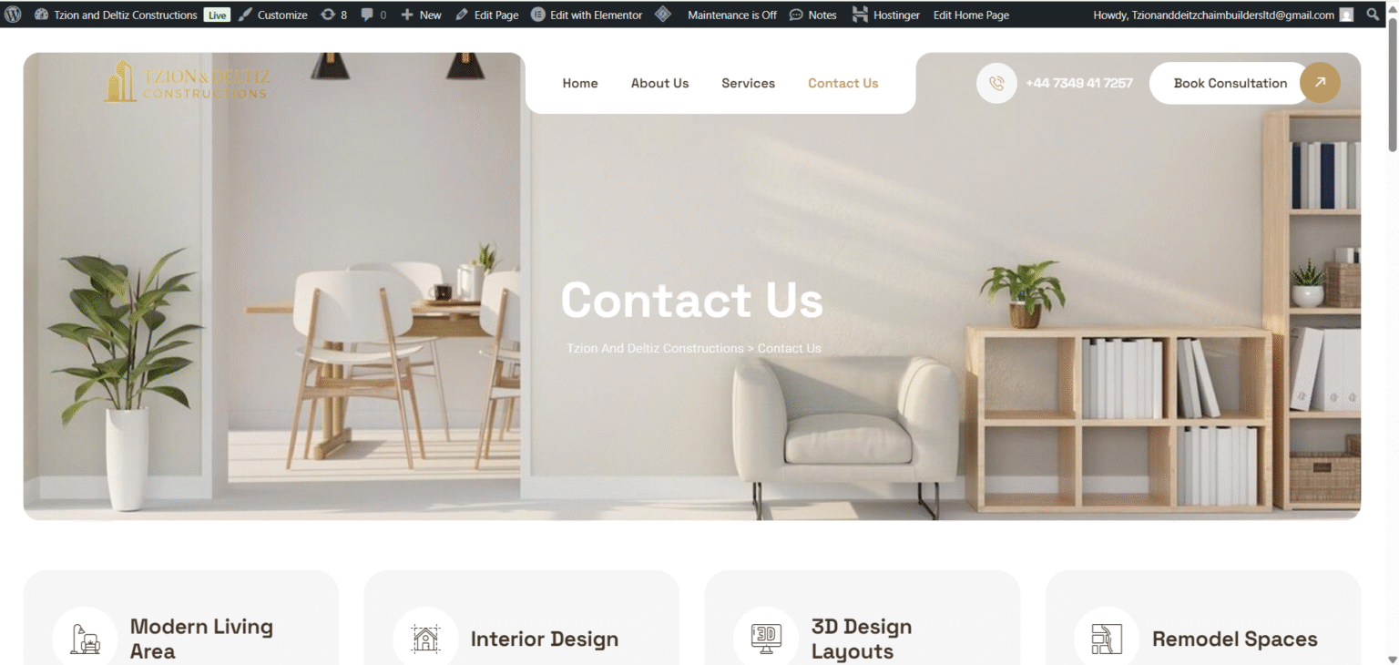 Tzion Website Contact us