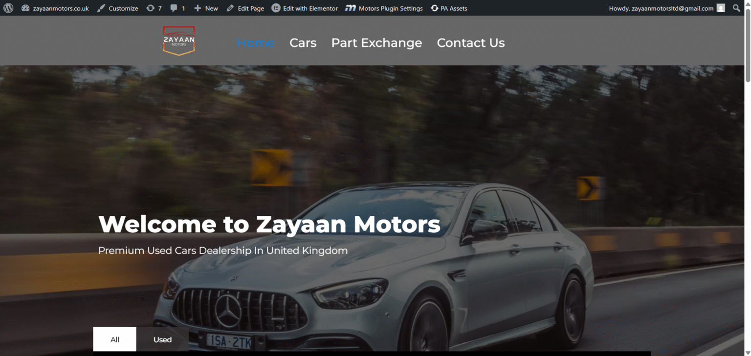 Zayaan Motors Ltd Website
